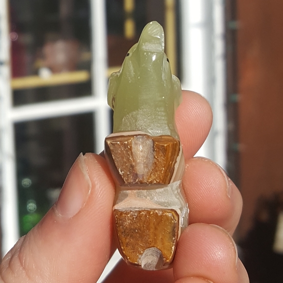 Tiny Adorable Banded Onyx Bear Cub Crystal Decor - Picture 3 of 5